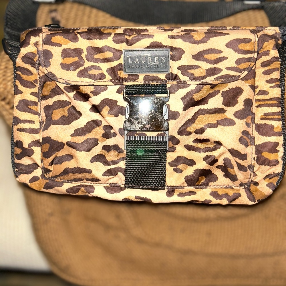 Lauren leopard print hand purse